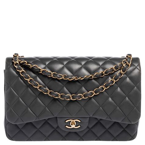 chanel flap bag dark grey|black chanel leather shoulder bag.